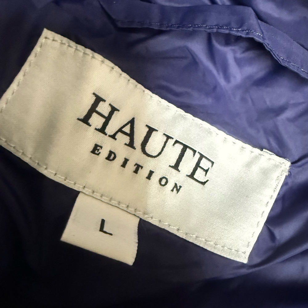 NwT: Haute EditionMid-Length Puffer Parka Coat with Faux Fur-Lined Hood🔵 - Picture 11 of 12